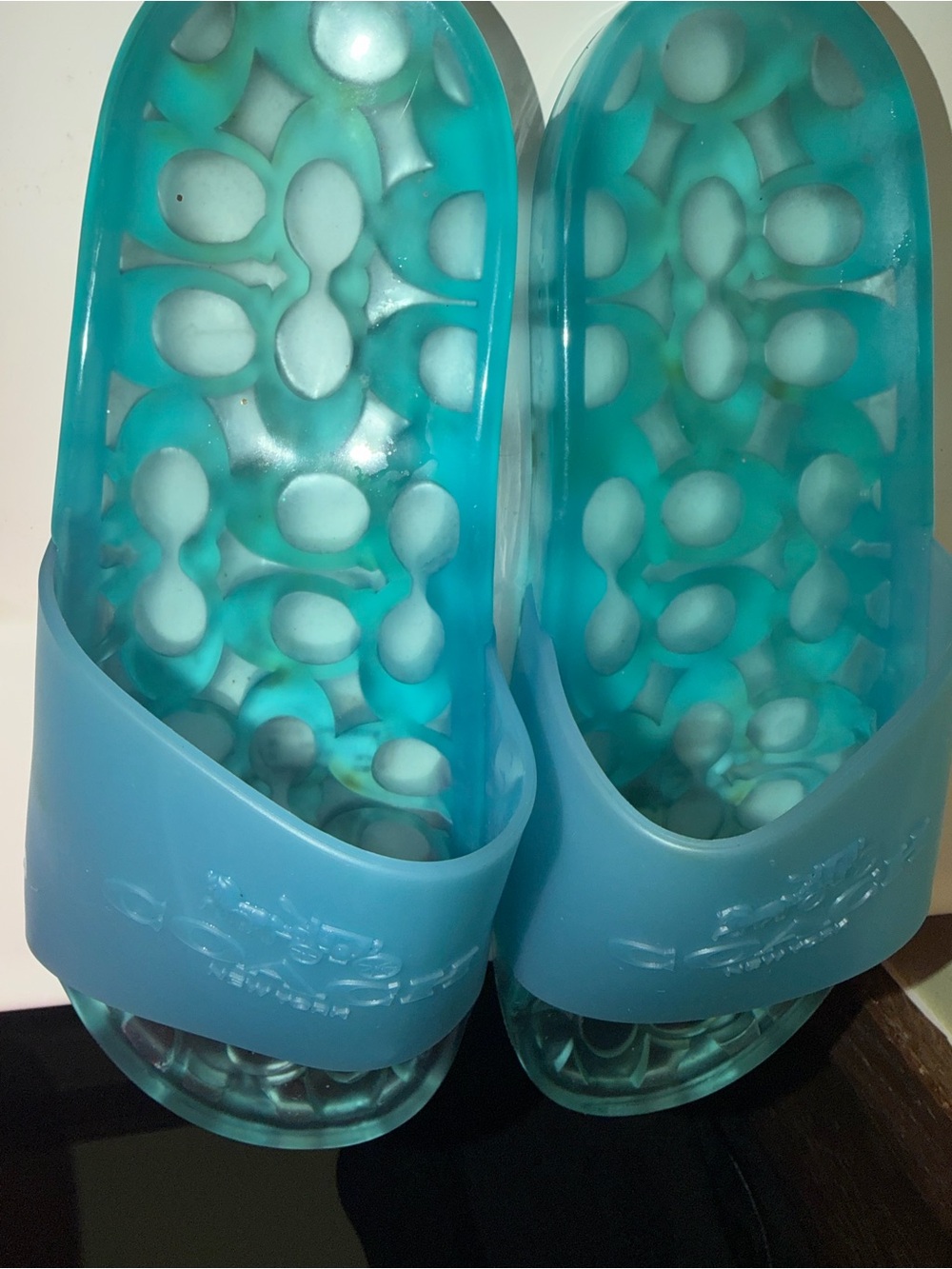 Coach Blue Teal Slide Sandals - Picture 10 of 10